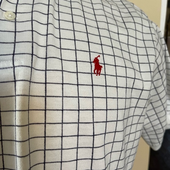 POLO by RALPH LAUREN Vintage Classic Checked Shirt Cotton‎ Pony White Black XXL - Picture 4 of 9